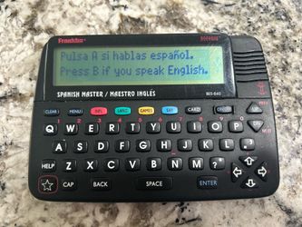 Franklin Bookman Spanish Master BES-840 Spanish English Translator Dictionary. (Batteries not included)