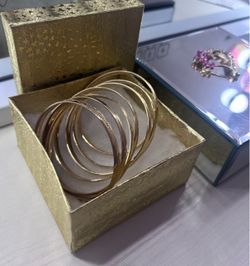 14k gold plated semanario bangles