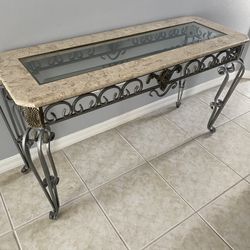 Granite and Glass Table Set