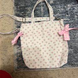Pink Flowered Bag