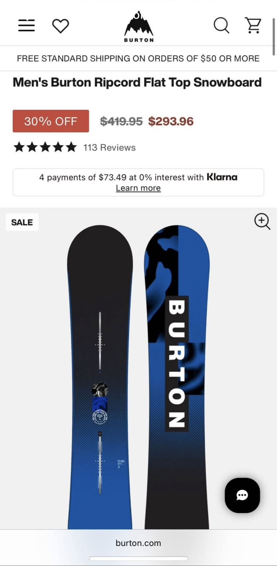 Burton Ripcord Snowboard