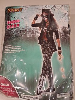 Kids Voodoo Witch Doctor Costume Size L (10-12)