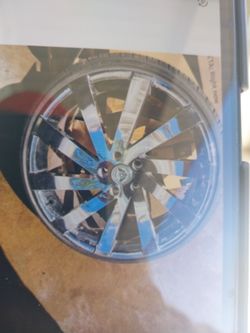 24 in chrome rims....