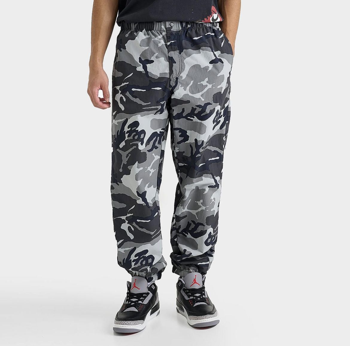 Supreme Camo Running Pants Nylon Track Pants Jordan MVP Men's Camo