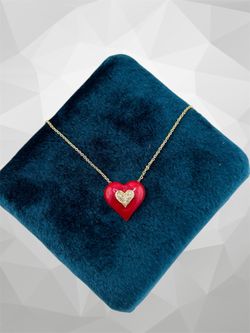 Heart Shape 14k Yellow Gold Pendant 