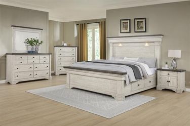 AUGUSTA 4 PC BEDROOM SET WHITE