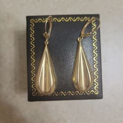 14 K Gold Earrings.  Weight Is 3.6 Grams 