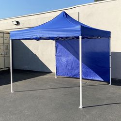 (NEW) $120 Heavy-Duty 10x10 FT Canopy with (1 Sidewall) Outdoor EZ PopUp Party Tent Patio Shelter w/ Carry Bag 