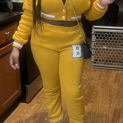Women Mustard Color Tracksuit