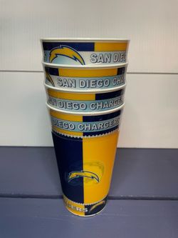 2009 4X Spirit Cups NFL San Diego Chargers Lenticular Hard Plastic 5.5" - LA