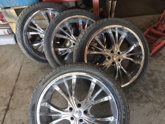 Rims 22 inch. 114.3. Lug pattern. Tires new. Good price. . 450$