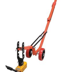 Allegro Industries 9401-26 Magnetic Lid Lifter, Steel Dolly, Heavy Duty Magnet Lift, Weight 900 lb Flat Items, 450 lb Round Items, Orange