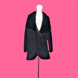 Size XL French Connection Women's Wool Coat - Black
