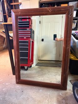 Wood Framed Mirror ($35)