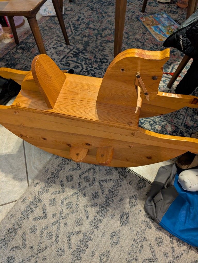 Handmade Wooden Rocking Horse