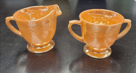 Beautiful Vintage Fire King Sugar and Creamer Set
