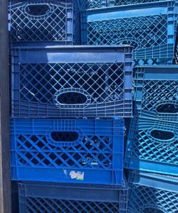Used Dark blue milk crates