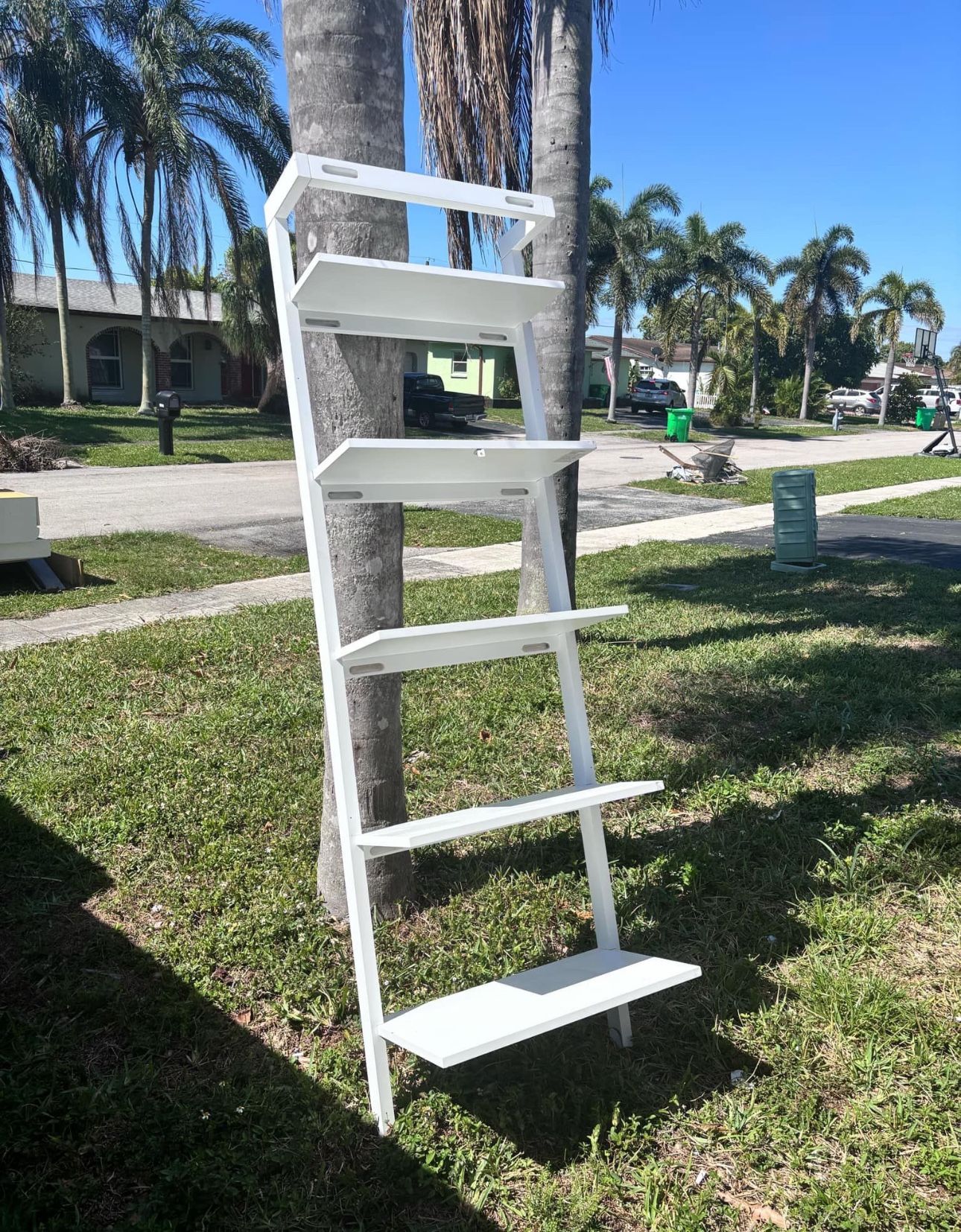 Mountable White Wood Bookshelf 76”Hx24.5”W
