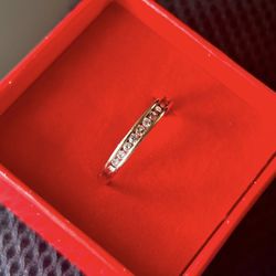 10k Gold Ring Band With Diamonds Size 7
