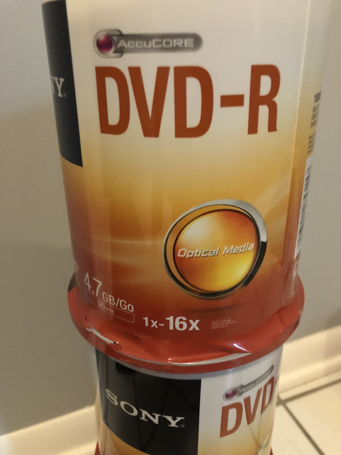 Sony DVD-R New And Sealed 100 Pack