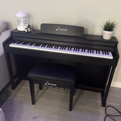 Donner DDP-100 88-Key Weighted Action Digital Piano and Donner Bench