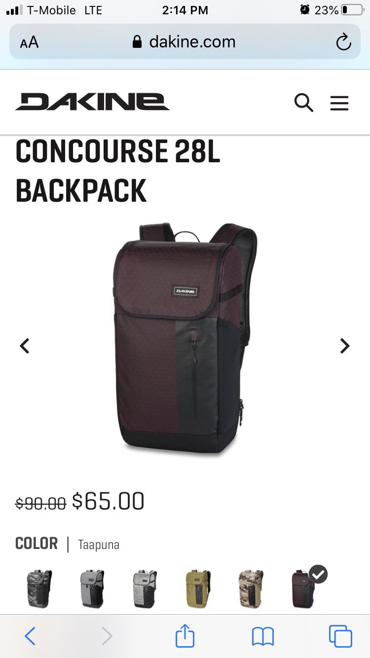 Dakine Backpack W/Storage for laptop (Color: Plum)