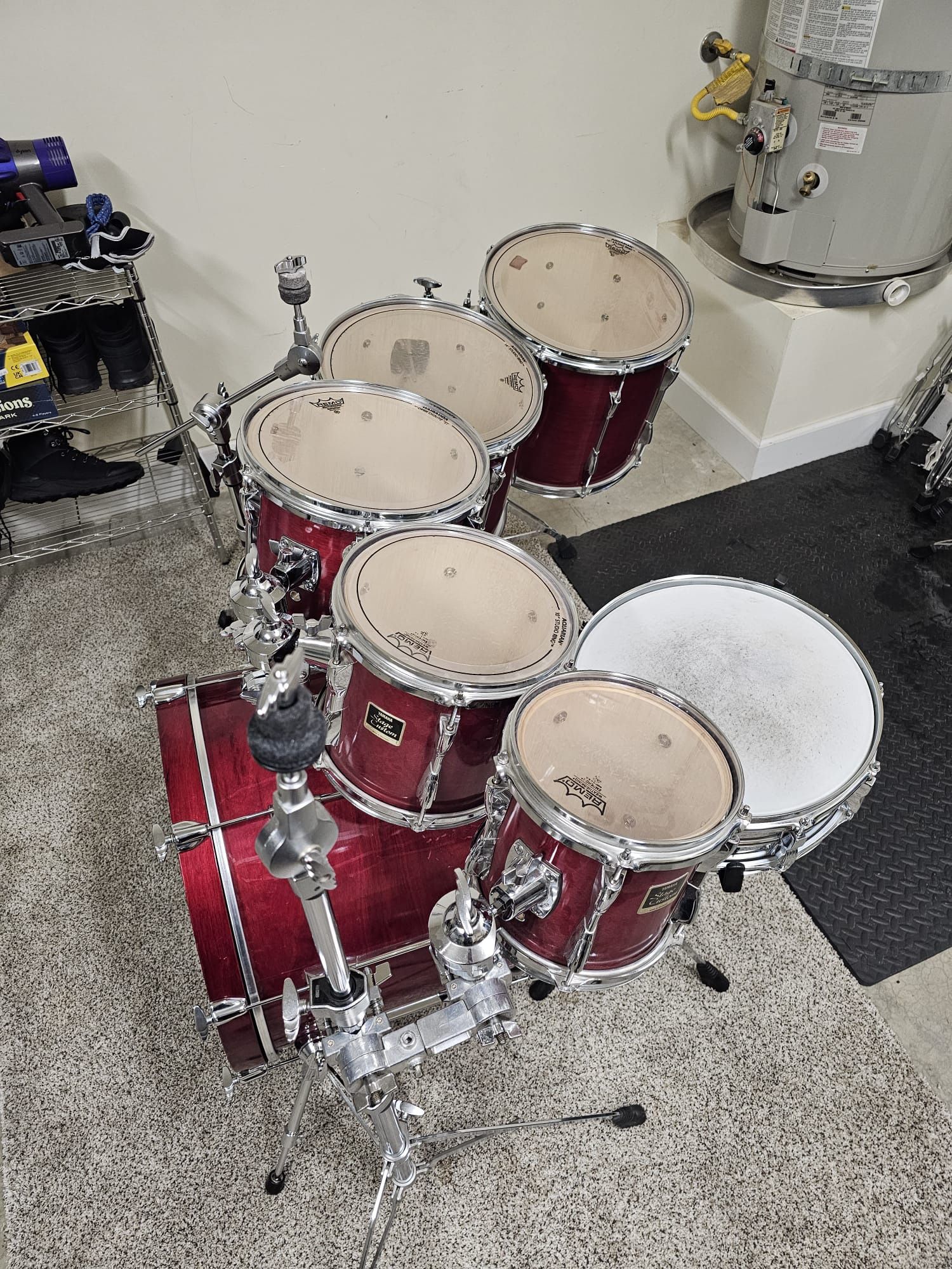 Yamaha Stage Custom 7 Piece Drum Set (5 Toms, Kick, Snare). MUST GO! Make An OFFER!!!!!