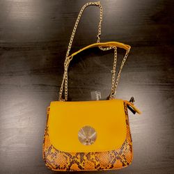 Orange/Yellow Snake Print Purse