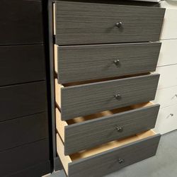 Grey Dresser Five Drawer