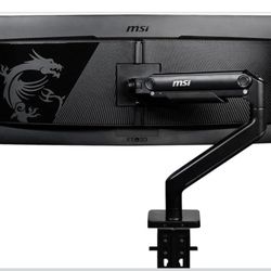 MSI MAG MT201 - Brazo de soporte para monitor individual de alta resistencia, soporta pantallas de 17 a 49 pulgadas y 44 libras, compatible con VESA, 