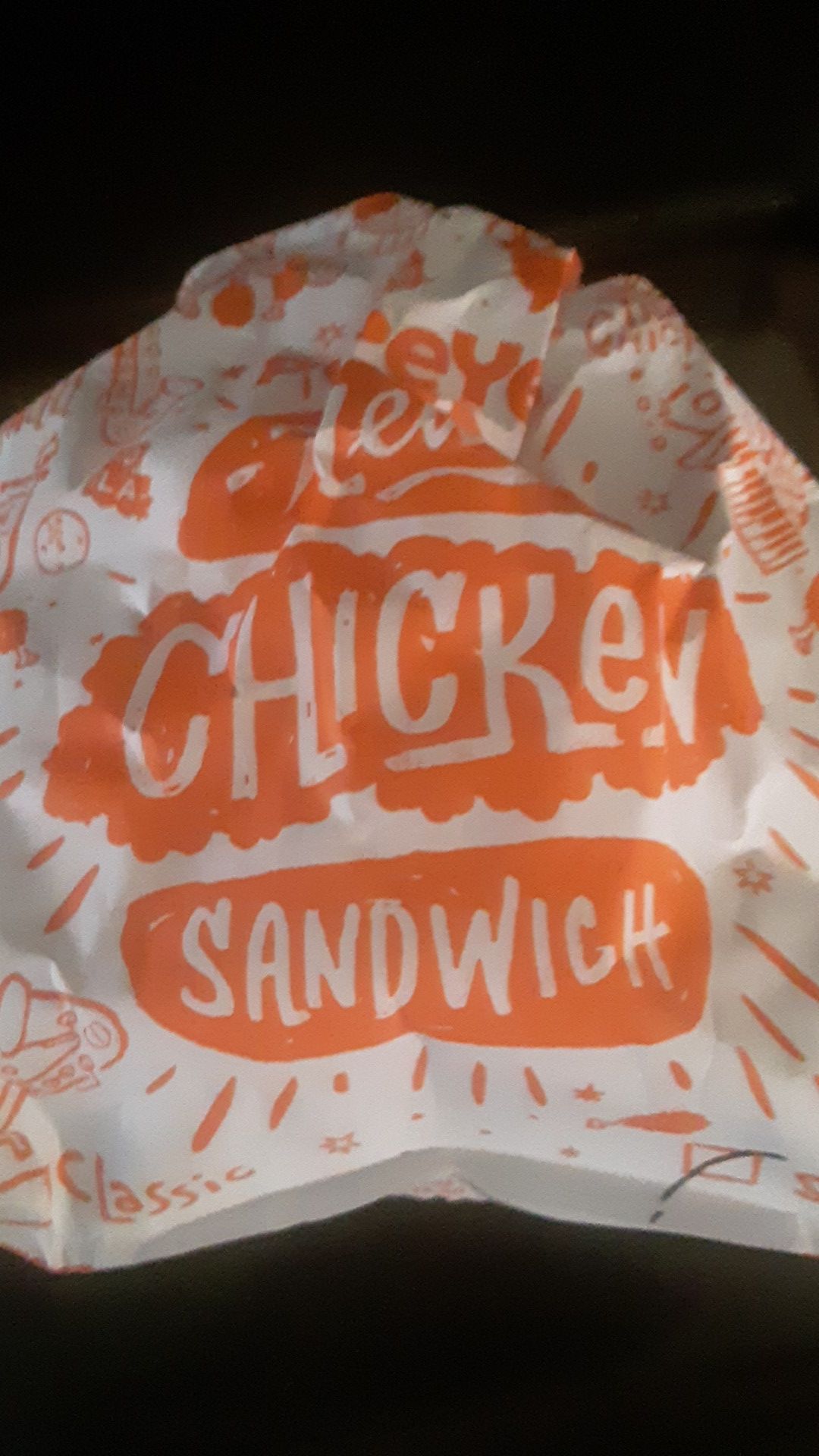 Popeyes spicy chicken sandwich everything on it pick up meet up only