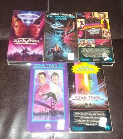 LOT (5) VHS STAR TREK MOVIES /1 BRAND NEW FINAL FRONTIER MORE READ!!
