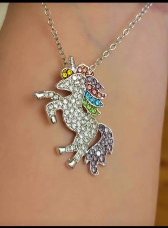 Brand new kids jewerly unicorn Necklace. Earring . Bracelet and ring all $14