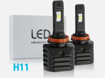 H11 Led Headlight Kit Fog Light 6000k Xenon White Pair Bulbs