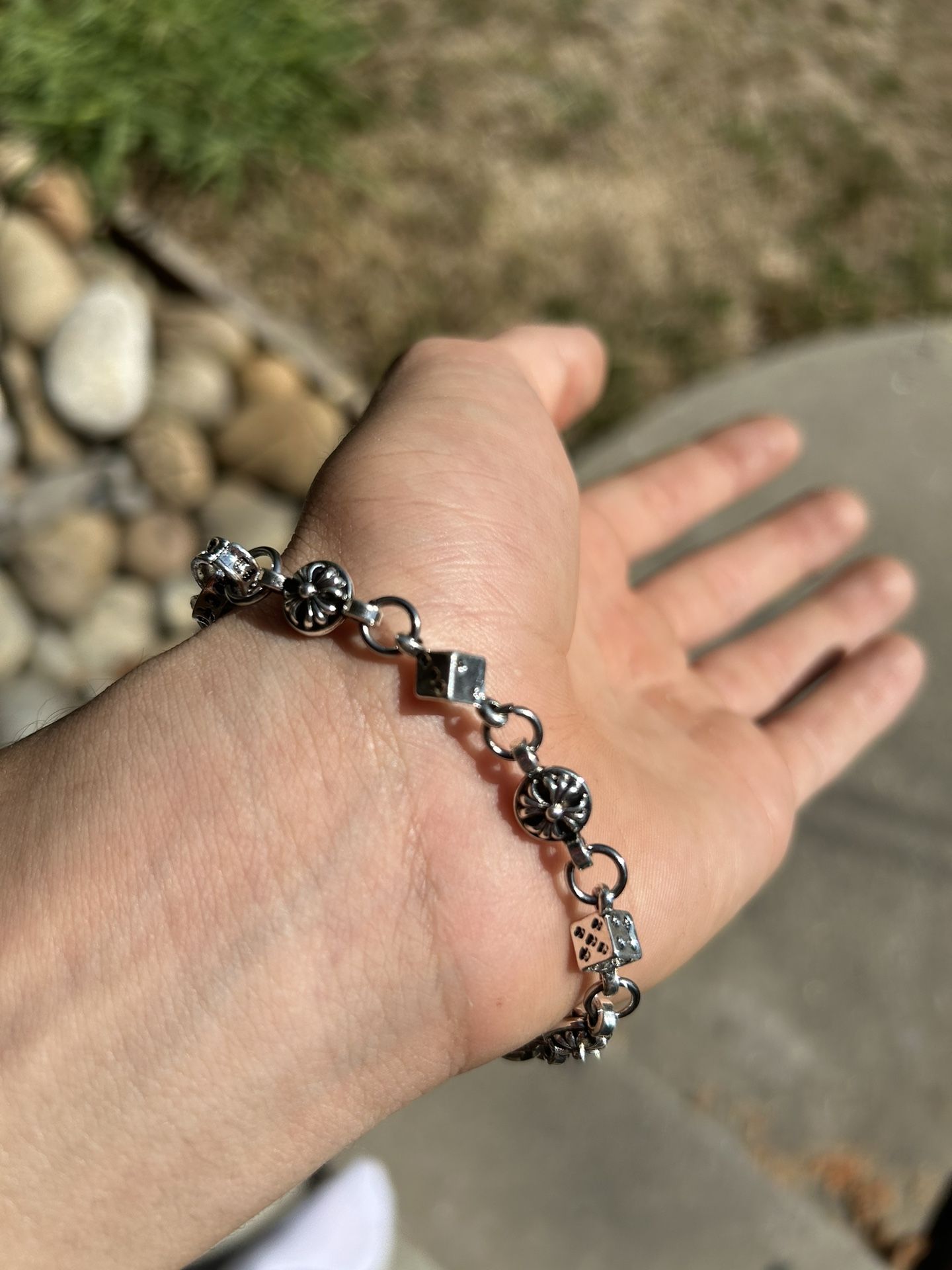 Chrome Hearts Bracelet Half Dice Have Cuff Links