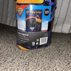 Brand New Monster Jam Plush Throw Blanket 46X60