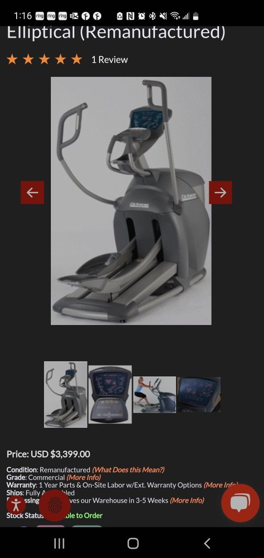 Octane Fitness Elliptical