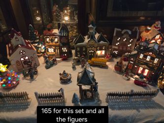 Christmas Village Set with Figures and Buildings