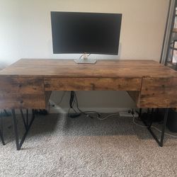 Pacific Landing Analiese Writing Desk in Antique Nutmeg and Black