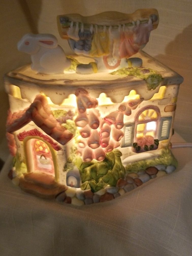 Ceramic Easter Bunny Light Up "Iron"