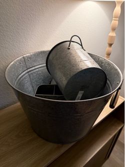 Rustic Cooler, Ice Bucket, Utensil Holder