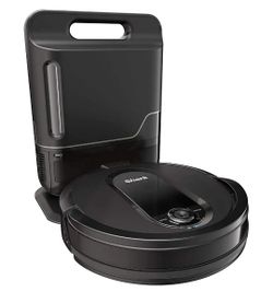 Shark RV1001AE IQ Robot Self-Empty XL, Robot Vacuum with IQ Navigation, Home Mapping, Self-Cleaning Brushroll, Wi-Fi Connected, Works with Alexa,