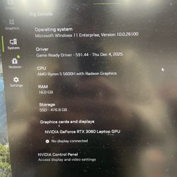 ACER Ryzen 5 RTX 3060 Laptop