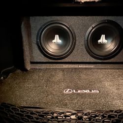 JL 12” Subwoofers In JL Wedge Box 