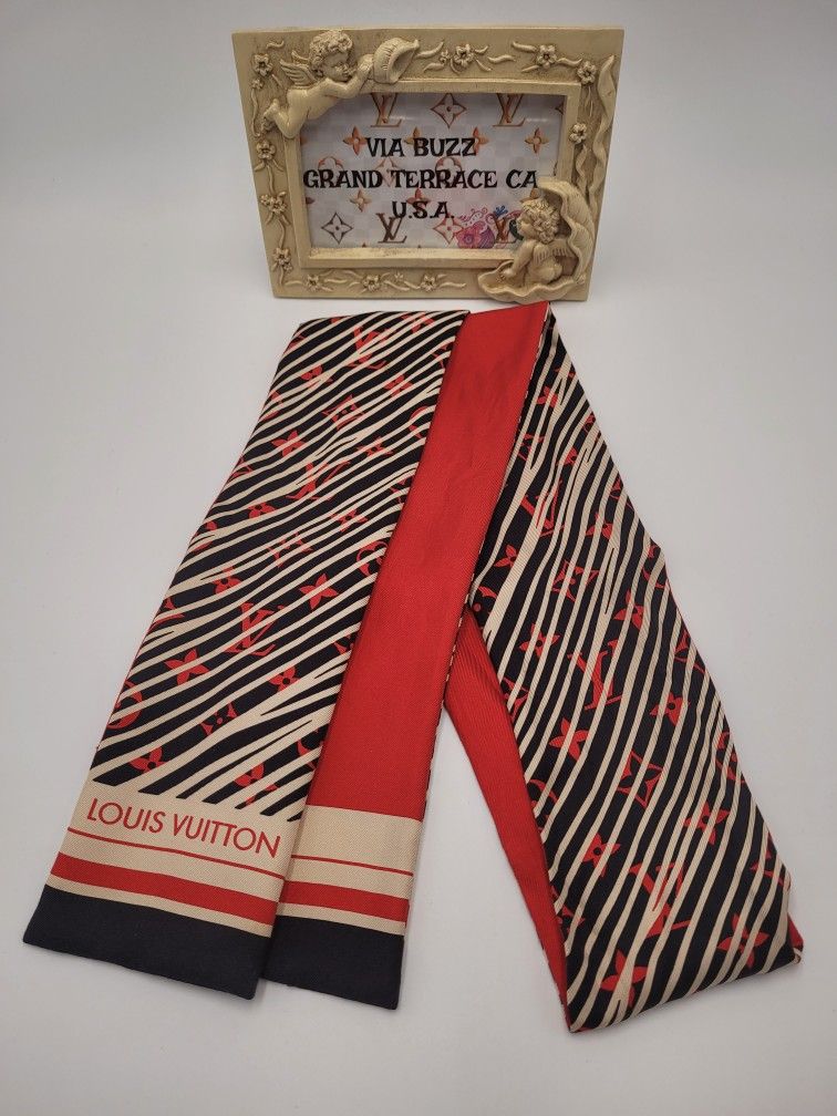 LOUIS VUITTON Almazing 100% Silk Bandeau Scarf