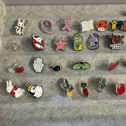 Unique Modern & Retro Enamel Pins with Zinc / Gold Metal