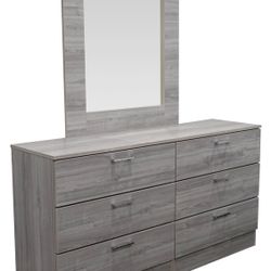 Frosty Grey DRESSER & MIRROR / Comoda Y Espejo Gris 🔥🔥 NEW!!!