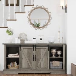 TV Stand for TVs up to 65 Inch, with sliding doors. 59"
