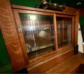 Antique wood display case