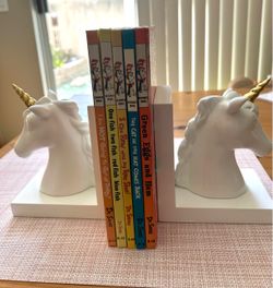 Pottery Barn kids unicorn bookends